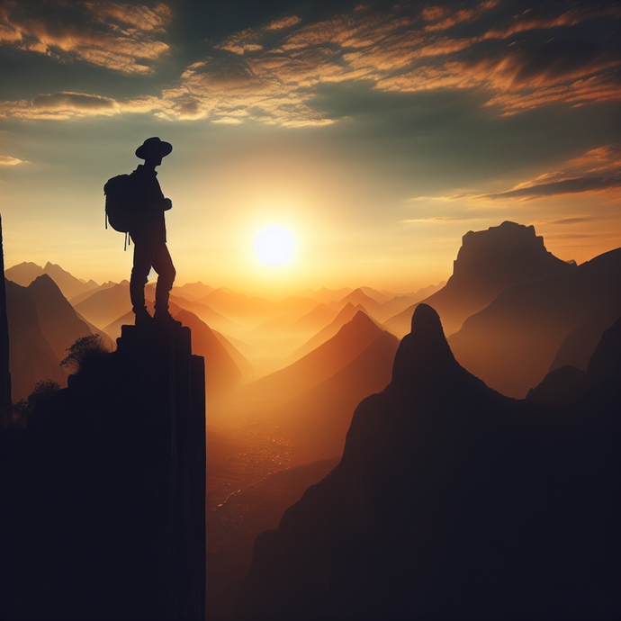 Silhouetted Against the Sunset: A Hiker’s Moment of Solitude