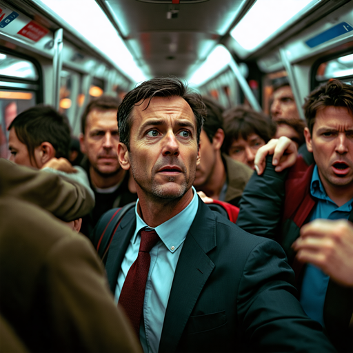 Fear in the Crowd: A Man’s Silent Terror on a Packed Train